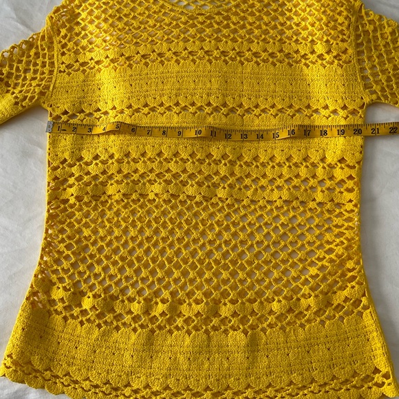 Bright sunny yellow crocheted top by Maje.☀️ - Picture 8 of 9